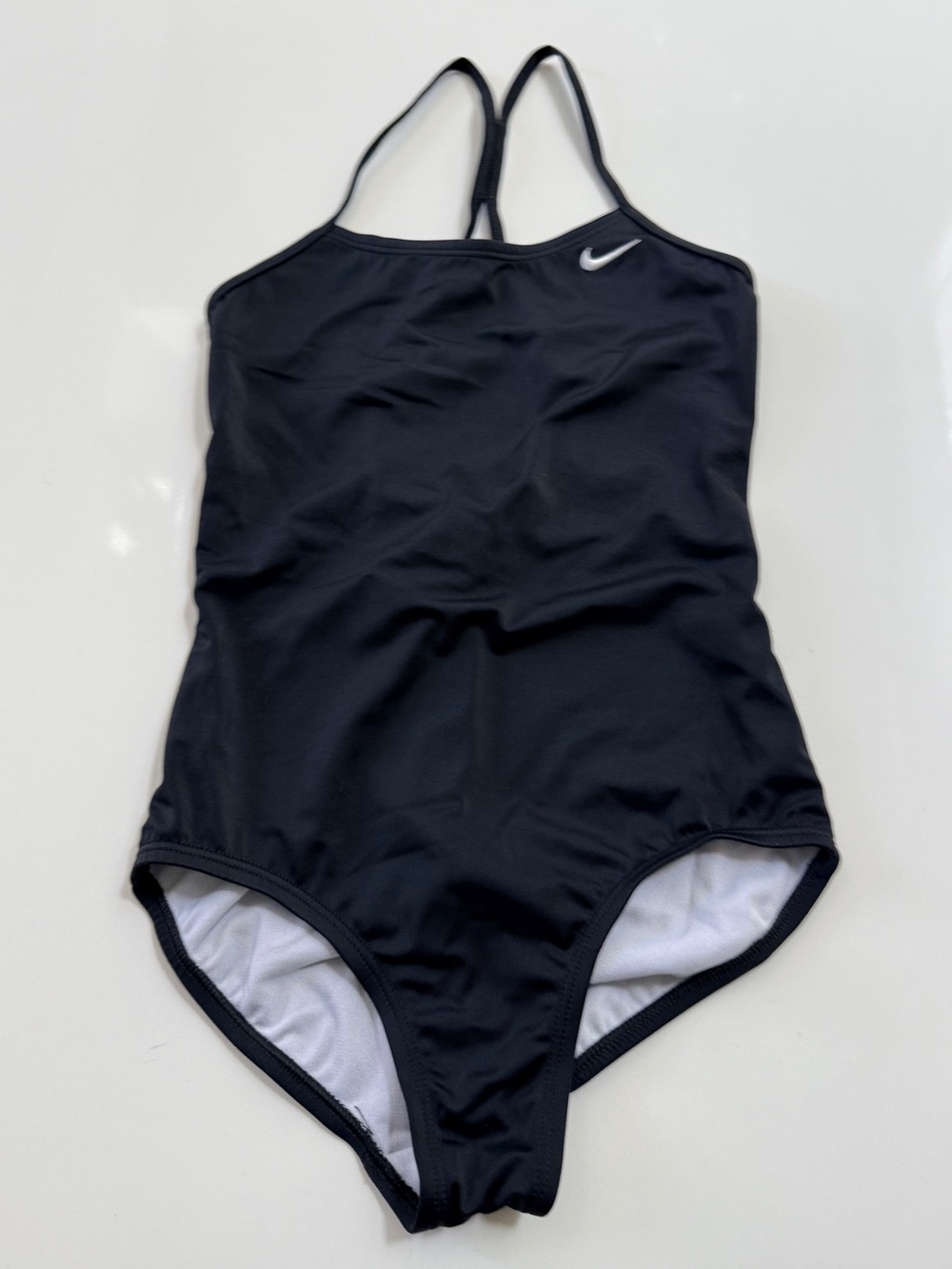 Nike Girls' Black One-Piece Racerback Swimsuit - Sz M